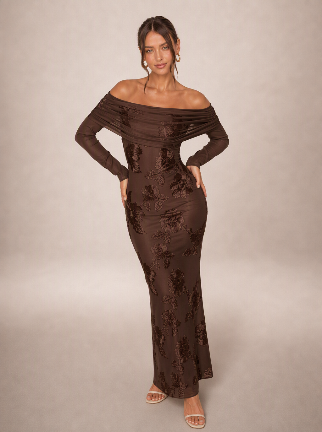 Raisa Embroidered Off-Shoulder Maxi Dress