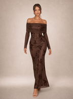 Raisa Embroidered Off-Shoulder Maxi Dress