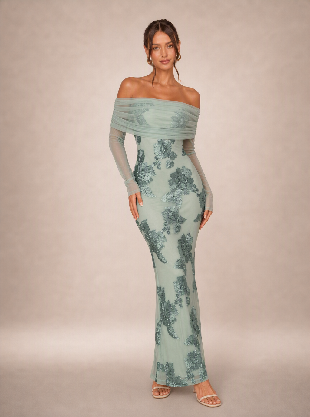 Raisa Embroidered Off-Shoulder Maxi Dress