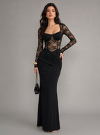 Thomasina Lace Bodice Maxi Dress