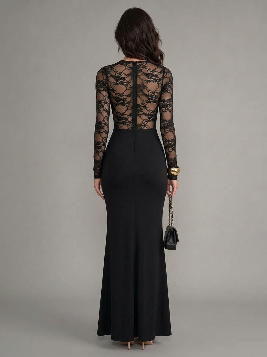Thomasina Lace Bodice Maxi Dress