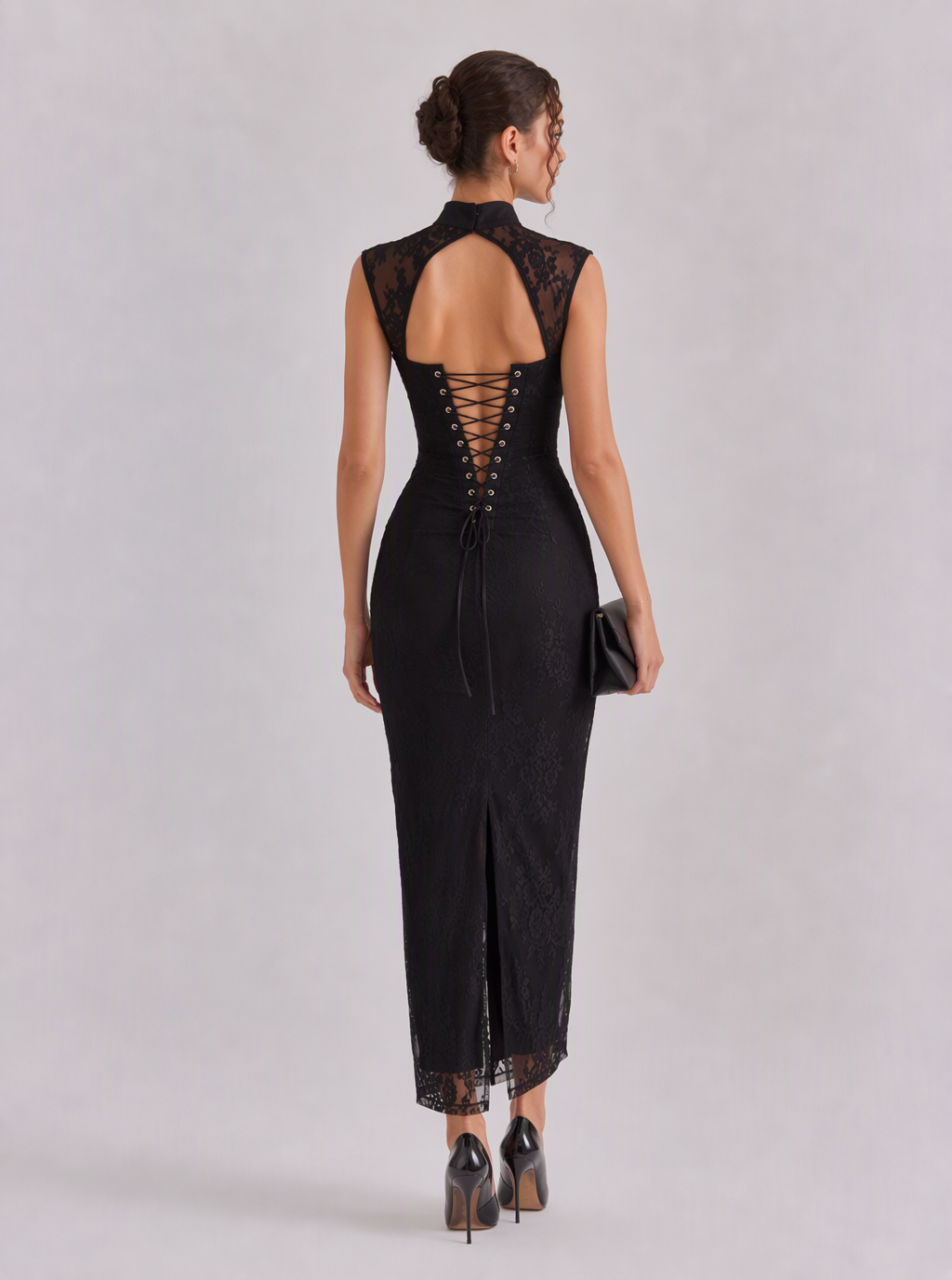 Eugenia Lace-Yoke Maxi Dress