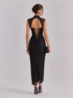 Eugenia Lace-Yoke Maxi Dress