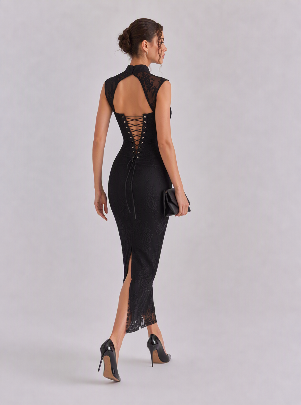 Eugenia Lace-Yoke Maxi Dress