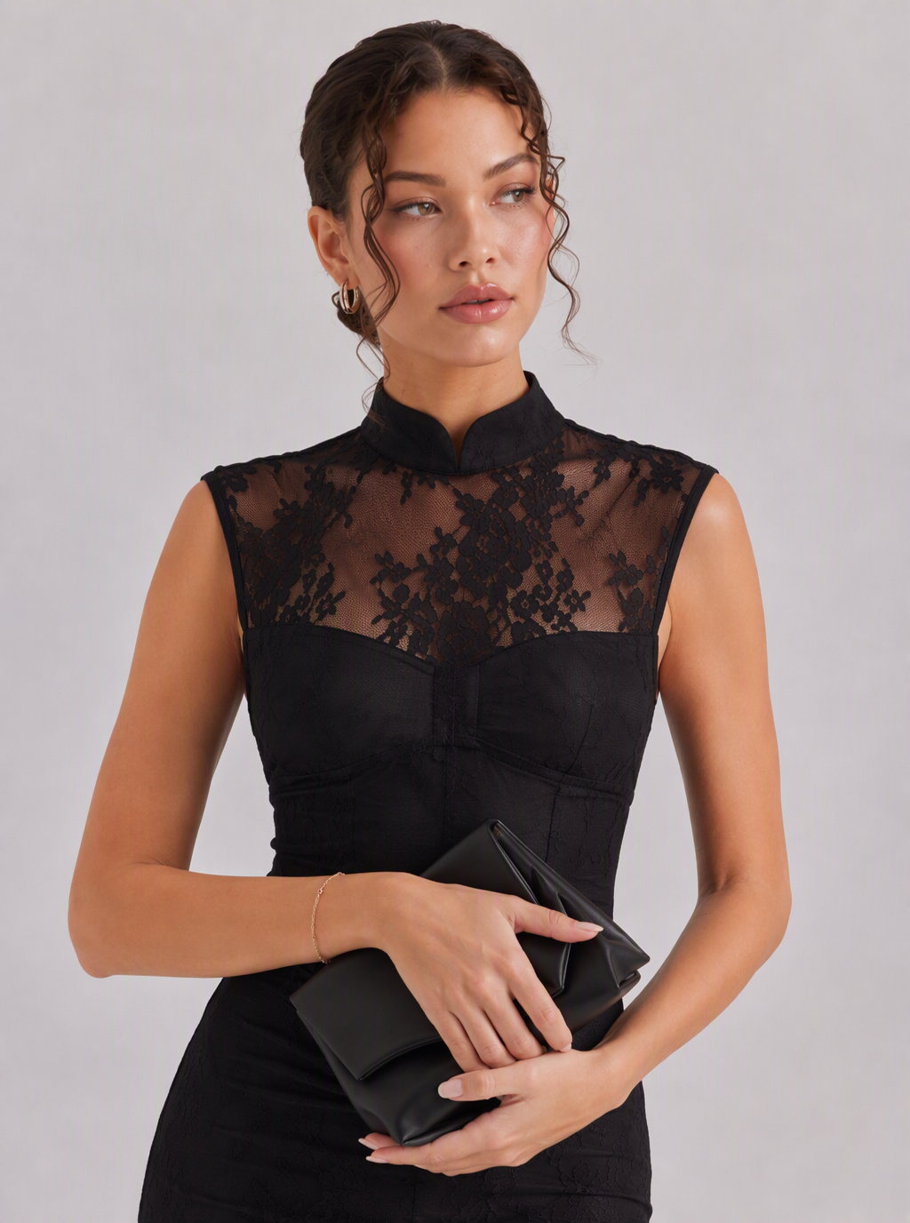Eugenia Lace-Yoke Maxi Dress