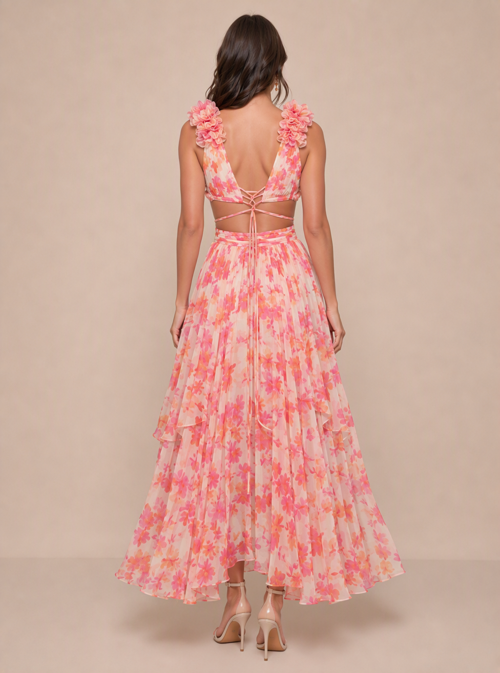 Adeliza Floral Cutout Maxi Dress
