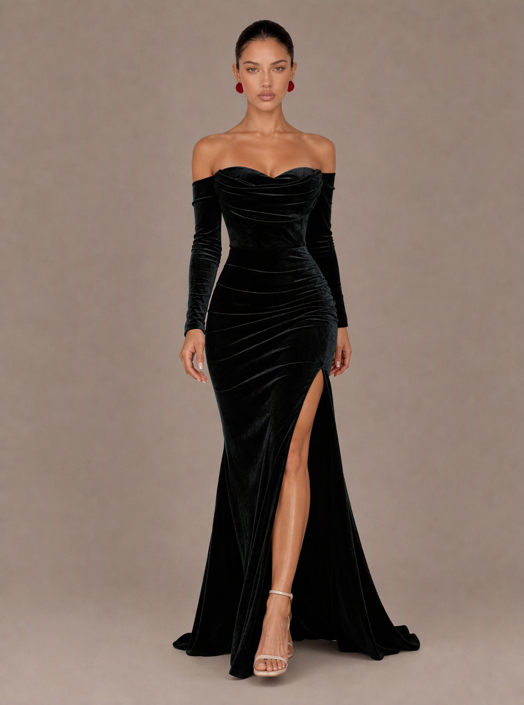 Winifred Off-Shoulder Velvet Maxi Dress