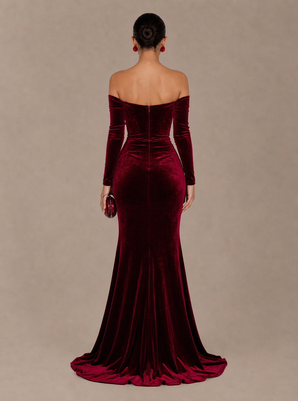 Winifred Off-Shoulder Velvet Maxi Dress