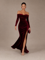 Winifred Off-Shoulder Velvet Maxi Dress