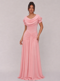 Claribel Draped Ruched Maxi Dress
