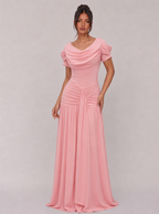 Claribel Draped Ruched Maxi Dress
