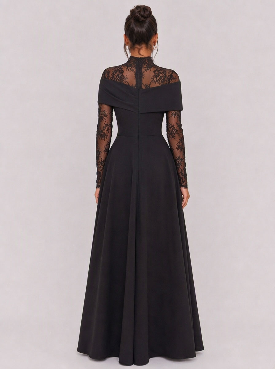 Dorothea Lace-Panel Maxi Dress