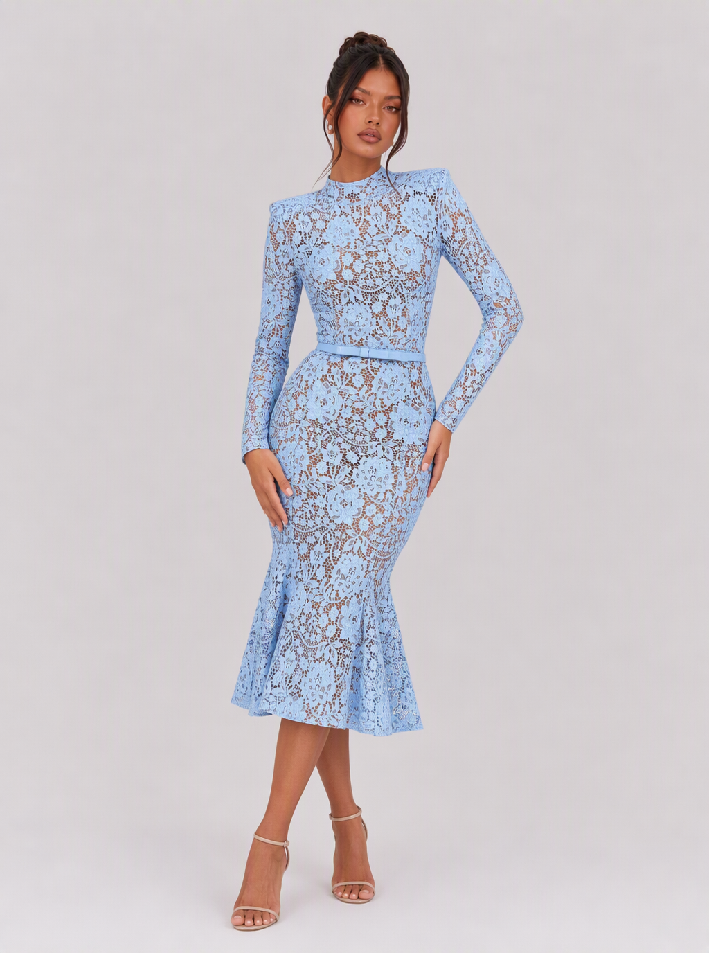 Honoria Floral Lace Midi Dress