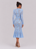 Honoria Floral Lace Midi Dress