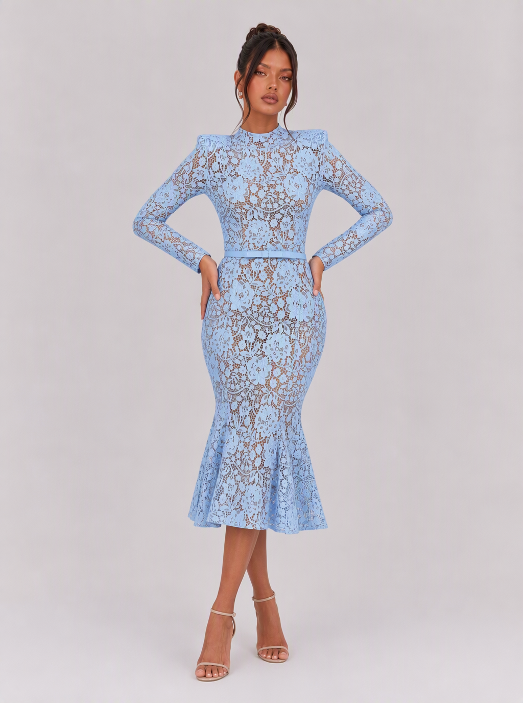 Honoria Floral Lace Midi Dress