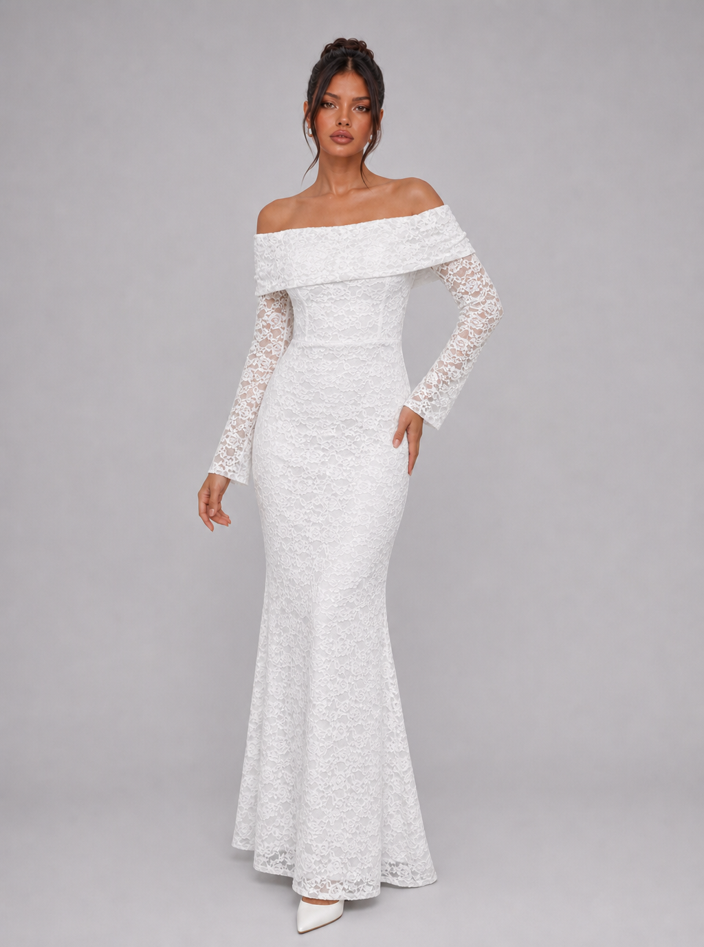 Emmeline Off-Shoulder Lace Maxi Dress