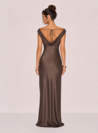 Zephrina Renata cowl satin maxi dress