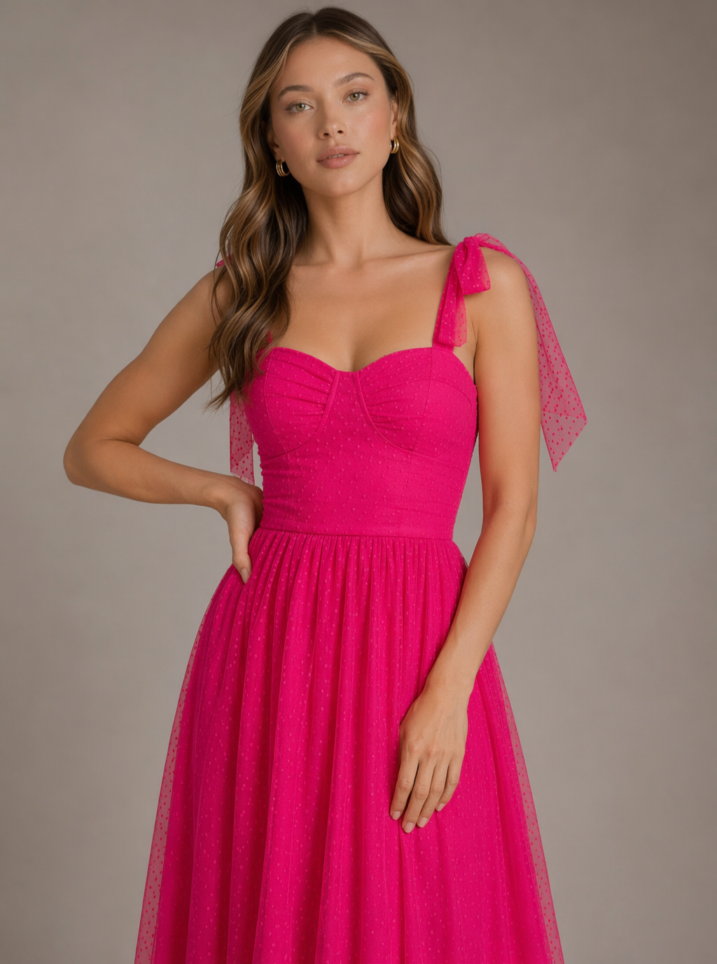 Beatrice Polka Dot Netz-Kleid