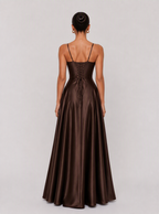 Zephrina Mirabel satin slip maxi dress