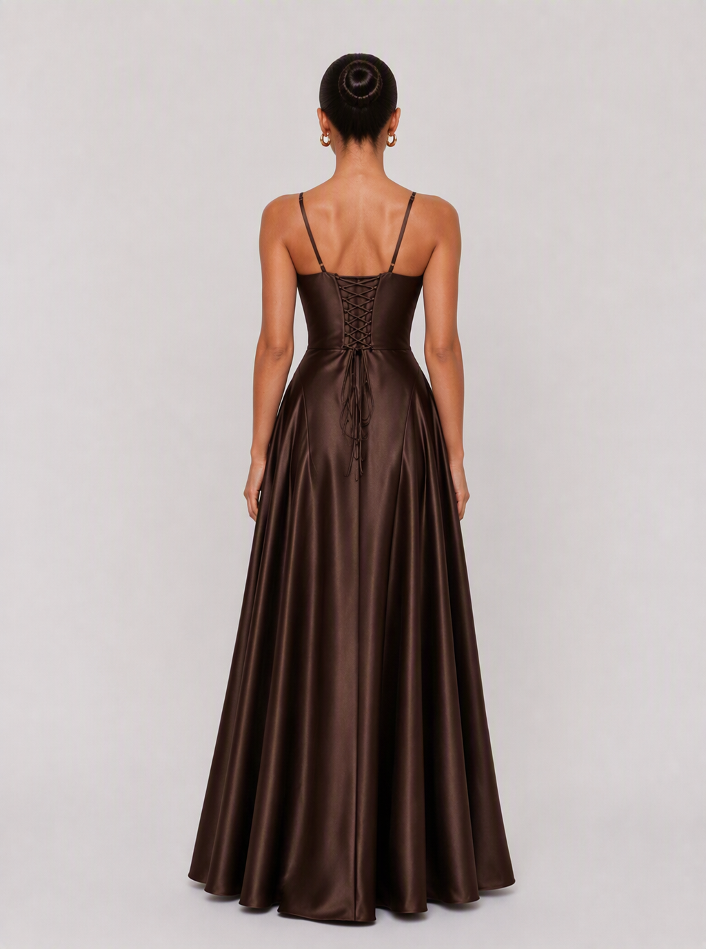 Zephrina Mirabel satin slip maxi dress