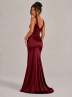 Vivia Cowl Slit Maxi Dress