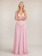 Lillian Corset Chiffon Maxi Dress