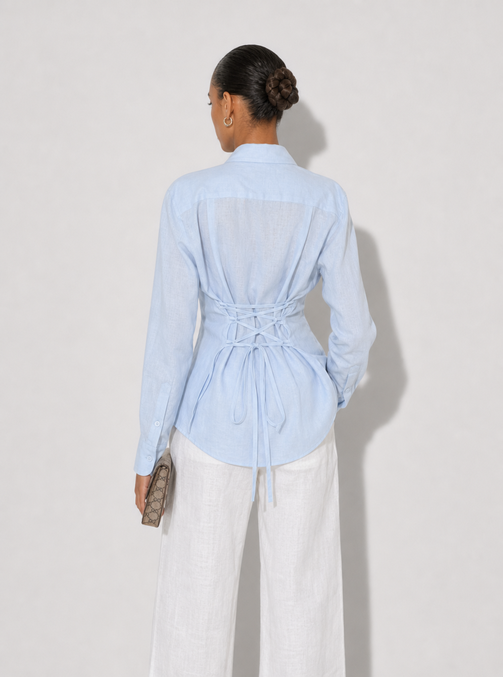 Clara Cotton Tie-Neck Shirt