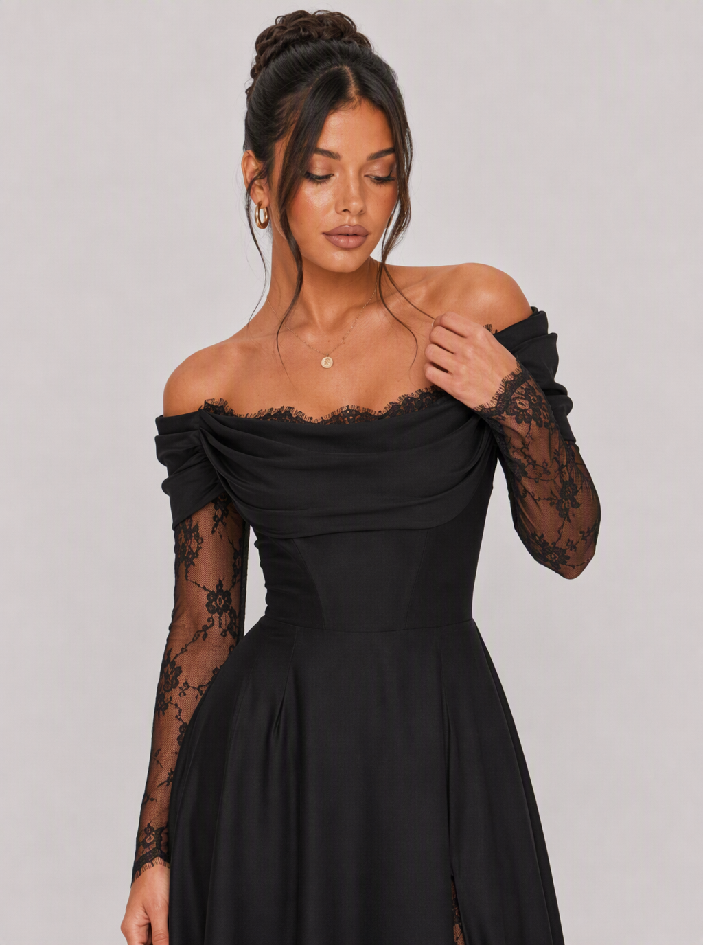 Zephrina Celestine lace sleeve maxi dress