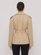 Zephrina Nadine belted trench coat in khaki
