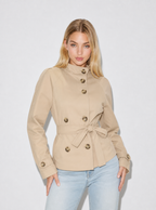 Zephrina Carys belted trench jacket in khaki