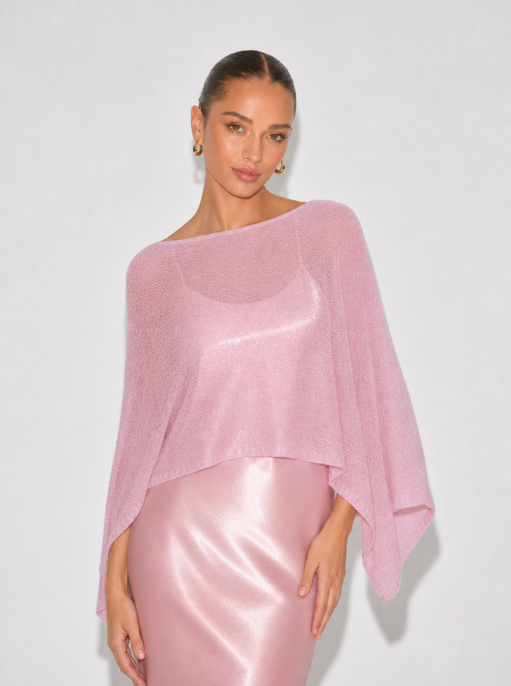Emma Asymmetric Knit Poncho Top