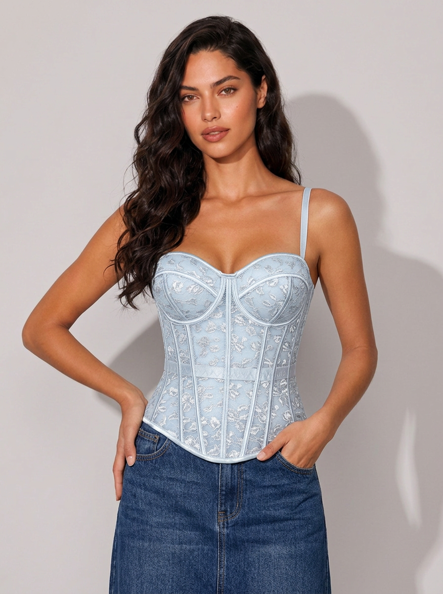 Zephrina Isadora sheer lace bra in white