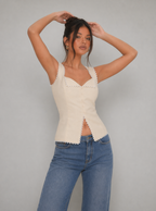 Athena Lace Trim Vest Top