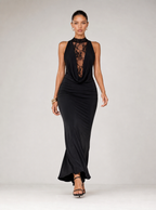 Zephrina Pavlina halter lace maxi dress