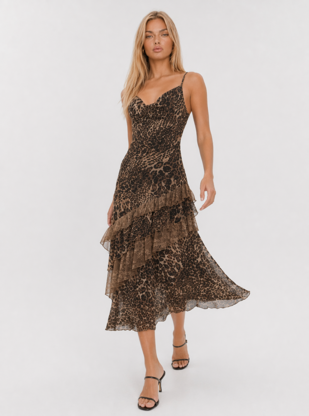 Kaelin Leopard Midi Dress