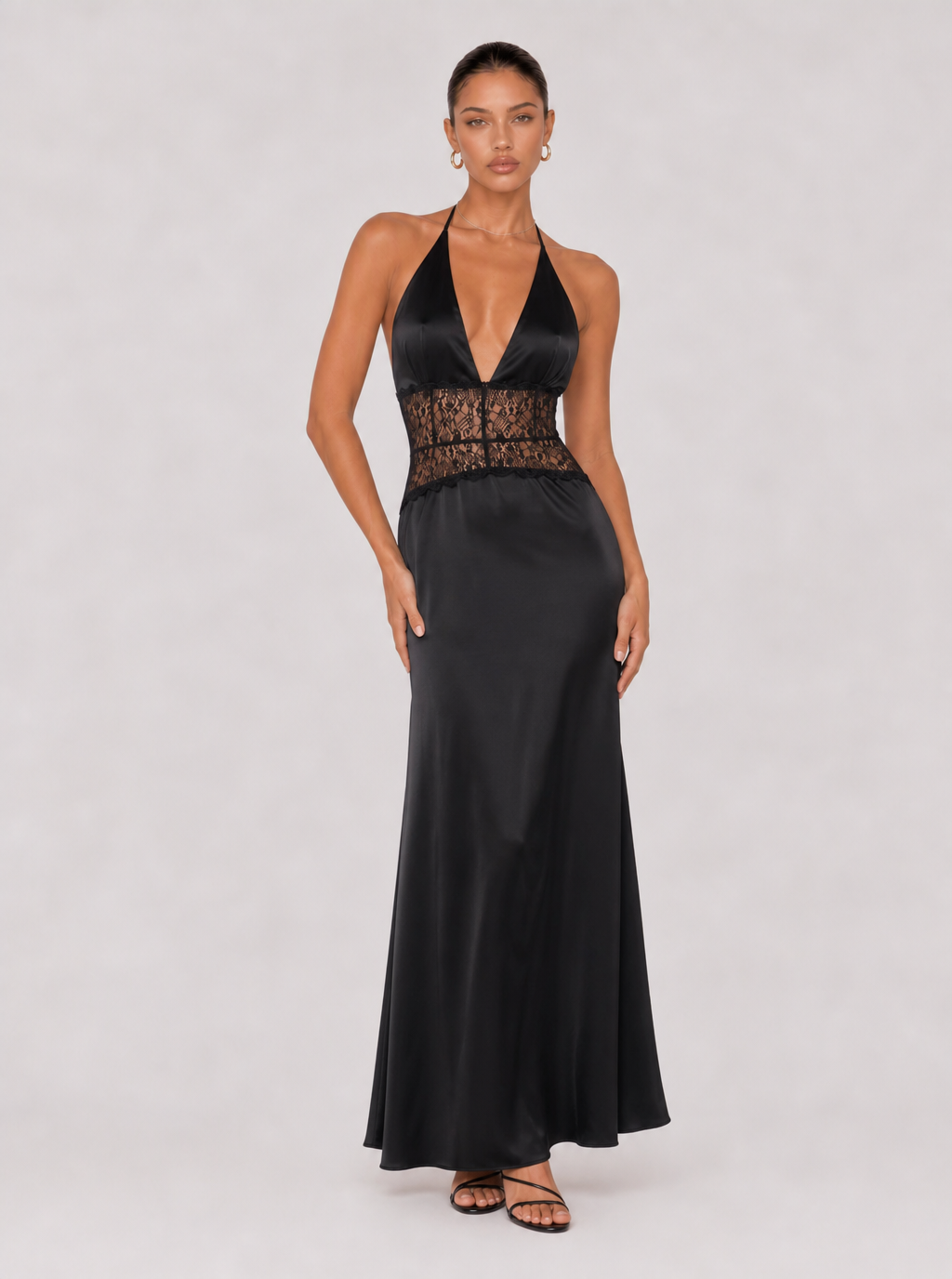 Zephrina Illyra polka dot lace maxi dress