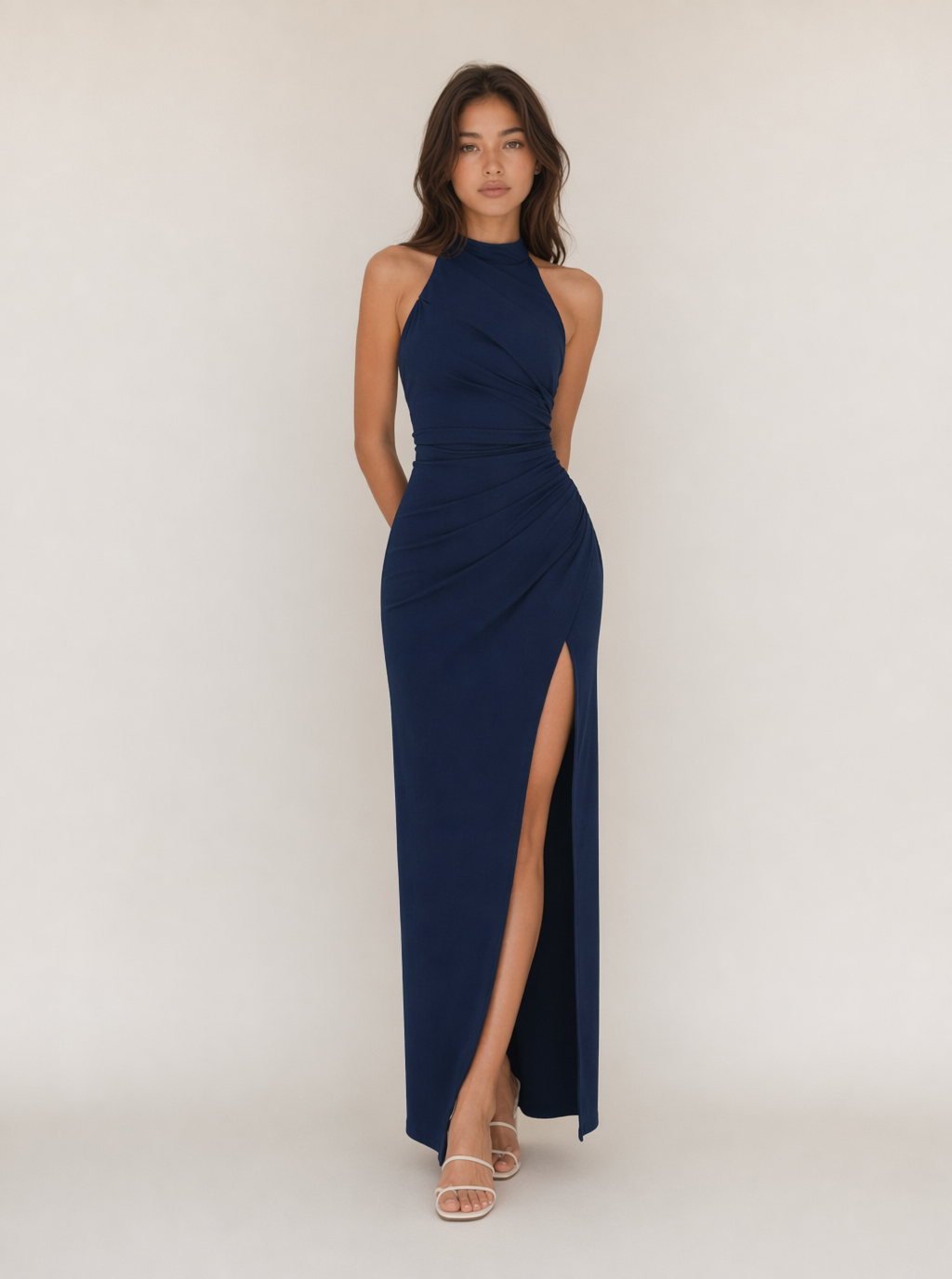 Sheath Pleated Chiffon Dress