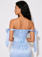 Zephrina Vivica bow shoulder satin bra