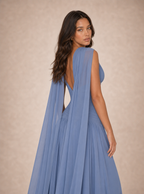 Zephrina Xylena cape chiffon maxi dress