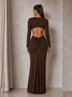 Zephrina Virelle ruched knit maxi dress