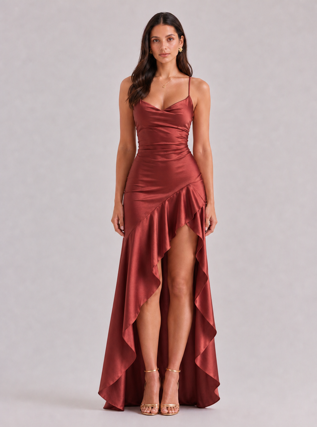Robe longue Rosalie à fente haute