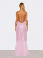 Zephrina Marzena sequin mermaid maxi dress in pink