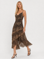 Kaelin Leoparden-Midikleid
