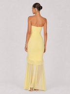 Zephrina Heloise strapless mesh maxi dress