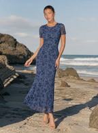 Lauren Floral Mesh Midi Dress