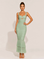 Charlotte gerafftes Midikleid