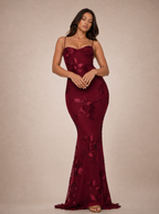 Zephrina Faelina embroidered mesh maxi dress
