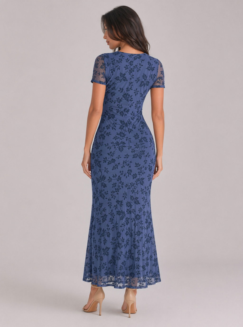 Lauren Floral Mesh Midi Dress