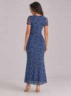 Lauren Floral Mesh Midi Dress