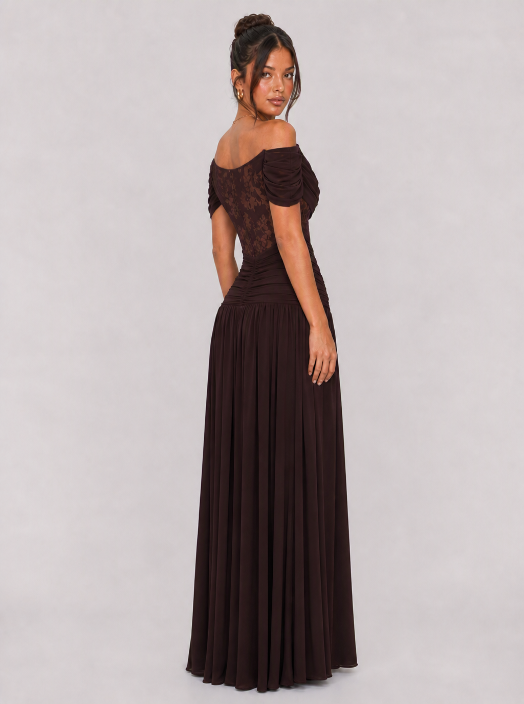 Thessaly Lace Off-Shoulder Maxi Dress